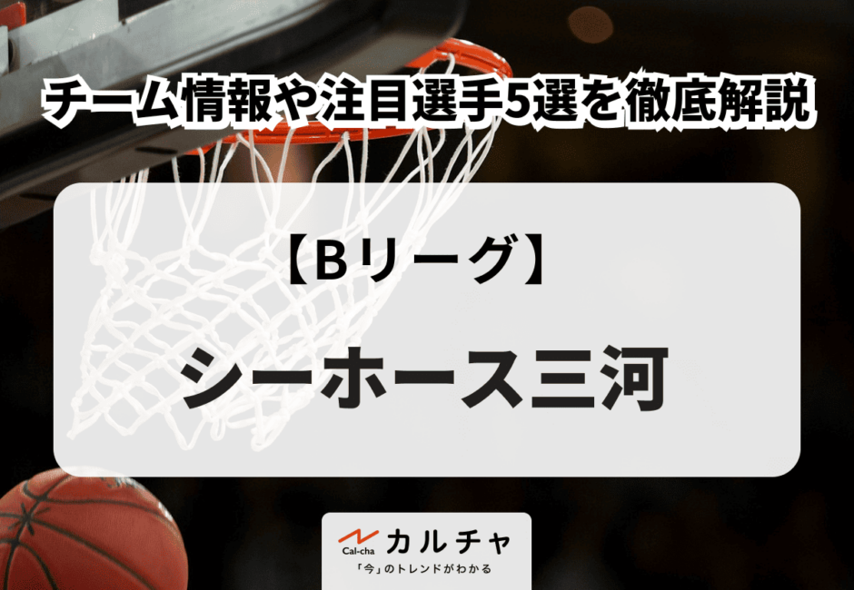 【Bリーグ】シーホース三河　チーム情報や注目選手5選を徹底解説