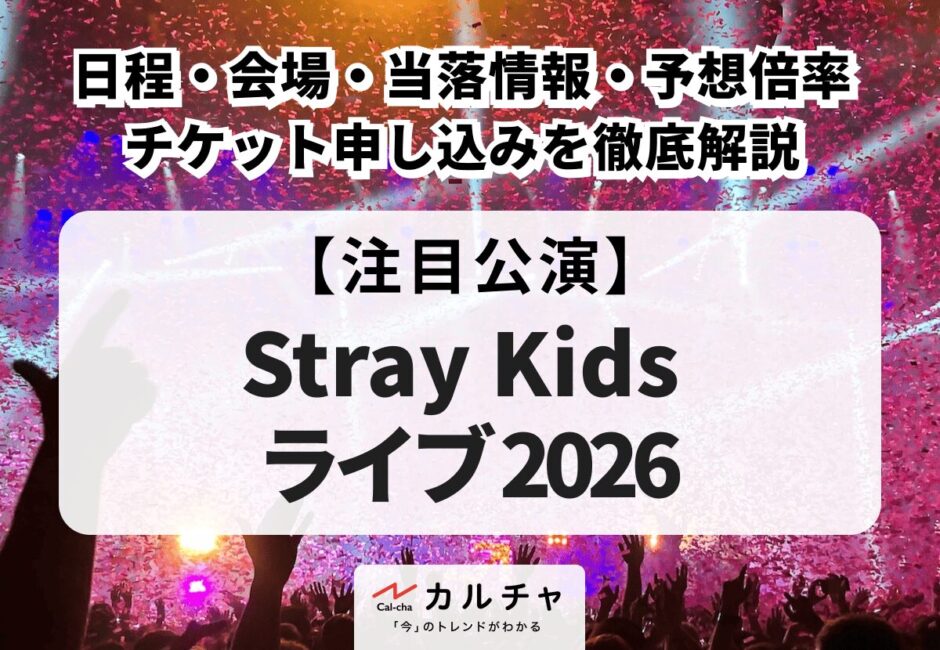 【Stray Kids スキズ ライブ 2026】日程・会場・当落情報・予想倍率・チケット申し込みを徹底解説！